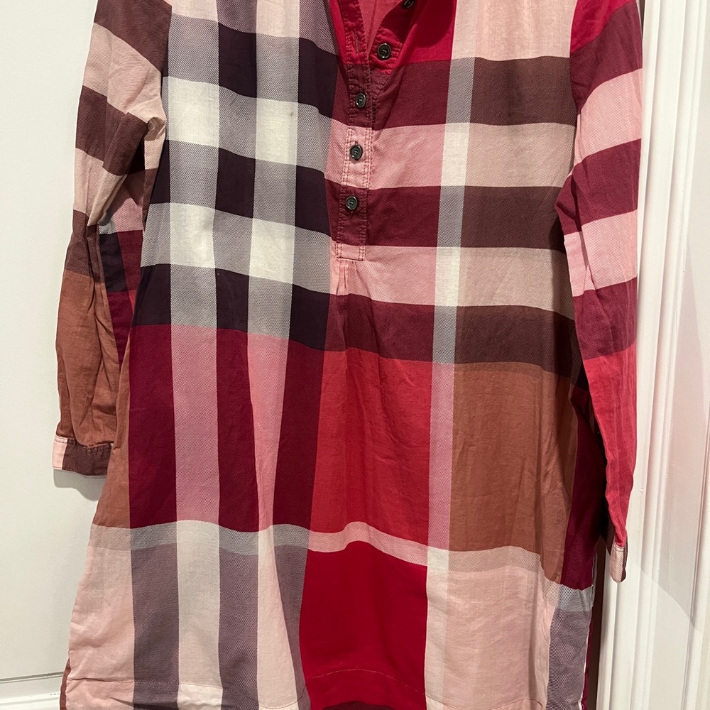 Plaid Button-Up Tunic